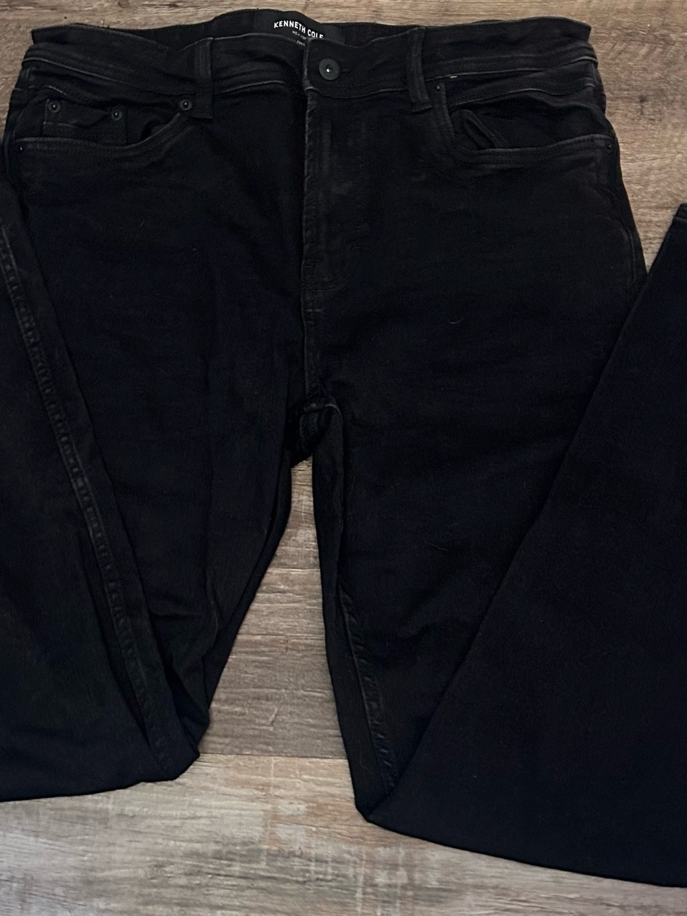 Kenneth Cole Black Straight-Leg Jeans